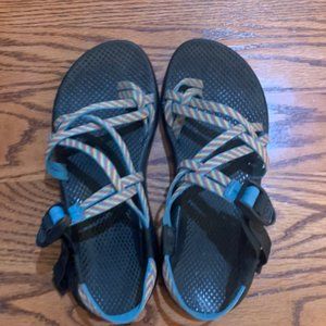 Chaco Rainbow Fiesta Hiking Sandals Double Strap Toe Loop Size 9